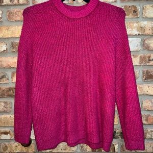 American Eagle oversized hot pink sweater